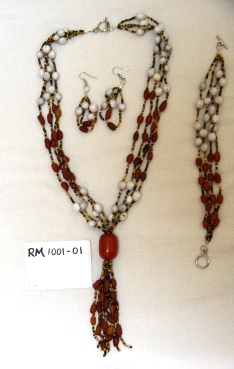 Jewelry set, amber & seeds, $45 postpaid